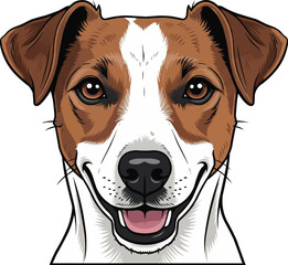 Parson Russell Terrier dog cute smiling face headshot portrait