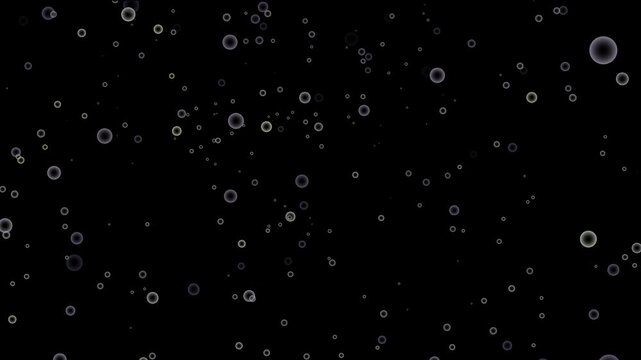 bubbles on black background