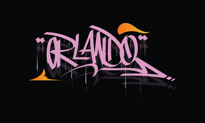 ORLANDO lettering custom style design