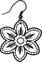 black and white flower