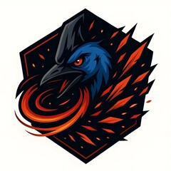 Cassowary Sonic Stomp Esports Mascot Logo Vector