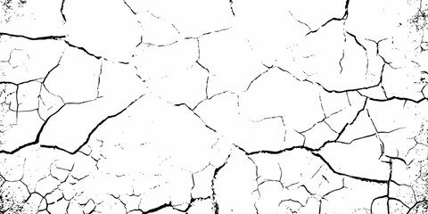 modern black and white scratch and cracks grunge texture dust and distressed wall pattern white background..
