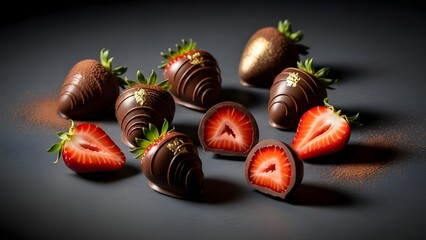 Decadent chocolate covered strawberries with fresh fruit a sweet and delightful treat