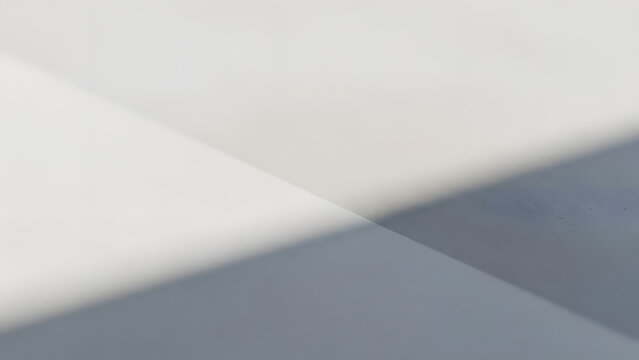 Minimalist abstract background with soft shadows and geometric lines featuring clean white and grey tones in elegant composition suitable for modern architectural design or high tech web presentation - Powered by Adobe