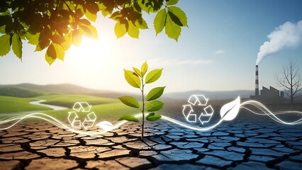 Green Energy and Sustainability Nature Background Concept