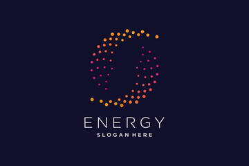 Energy logo design with creative abstract idea