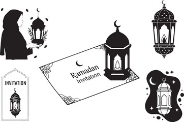 Hand Drawn Flat Vector ramadhan Ramadan Lantern Illustration