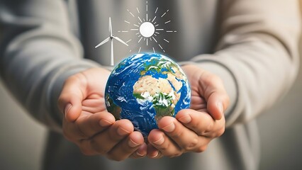 Sustainable Green Energy Future Eco Nature Background