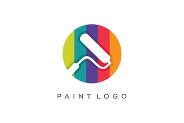 Paint logo vector design with modern idea