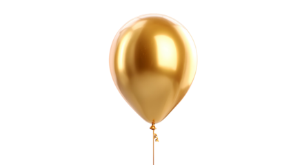 A golden, reflective balloon floats against a black background (1)