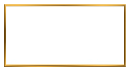 Rectangular frame with a gilded, ornate edge, encircling a white, empty space