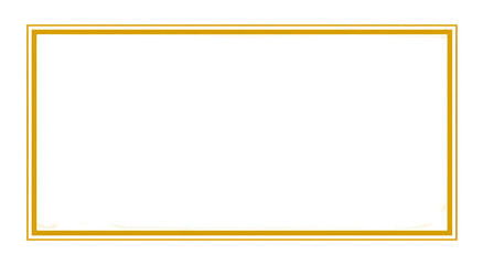 Obraz premium A rectangular, gold-outlined frame with slight, dark edge details against white