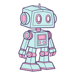 AI-Generated Robotic Pet Vector Illustration &ndash; Futuristic Digital Animal Concept