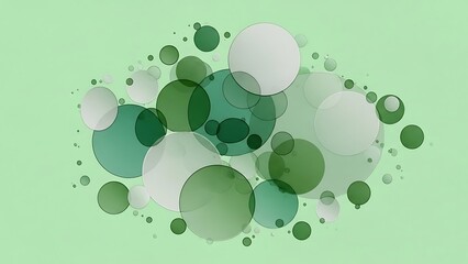 Abstract Green Circles Design