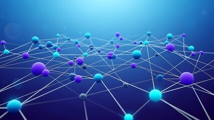 Abstract Digital Technology Network Illustrating Global Data Connection for Future Innovation