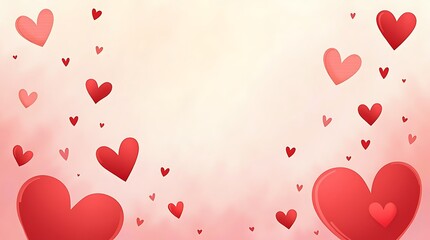 Floating Heart Love Background