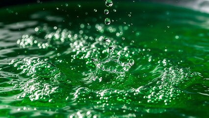 Green Water Splash Nature