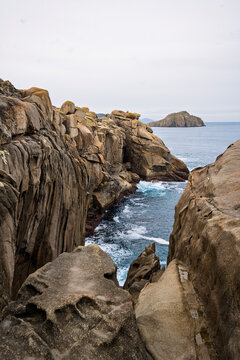 Rugged cliffs and ocean view at Punta de Moras
