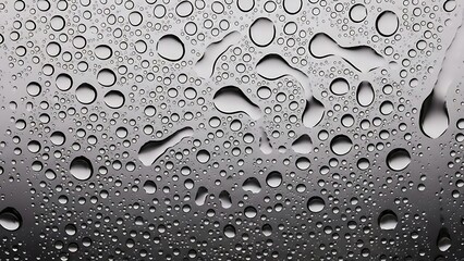 Captivating Water Droplets Texture on Wet Surface