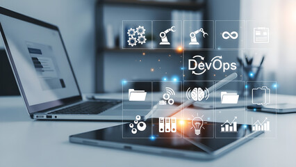 DevOps Software Development Automation Business Digital Hologram