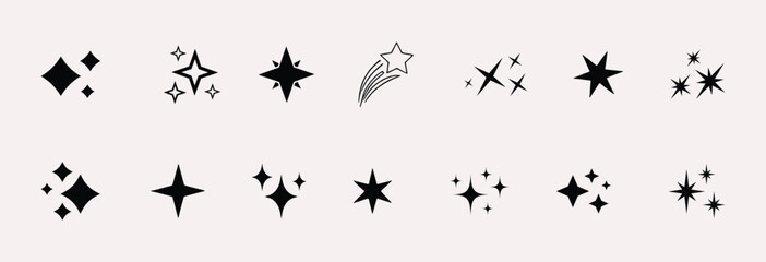 sparkle star set ,Shine sparkle icon. Vector blink star for logo, sparkle clipart
