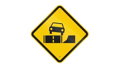 Road sign warning of a lowered height clearance for vehicles ahead