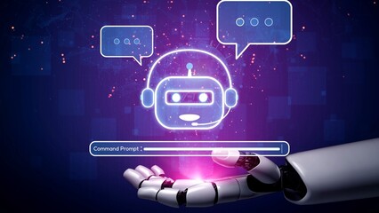 AI Virtual Assistant Artificial Intelligence Chatbot Controlled by Prompt Engineering for...