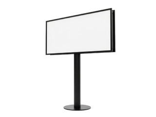 Modern flat screen tv on stand isolated on transparent background