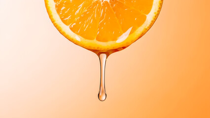 Orange Slice Juice Drop Liquid Dripping Macro