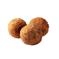 Close-up of Three Arancini Balls