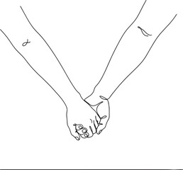 Abstract couple face illustration, modern minimalist vector