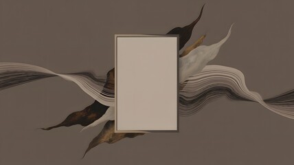 Abstract Background with Swirling Patterns and Central Blank Space