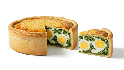 Premium Italian Torta Pasqualina for Easter Food Concept