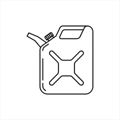 Detailed vector illustration of a red jerrycan fuel container icon