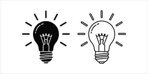 Illustrator icon of a lightbulb representing ideas and innovation