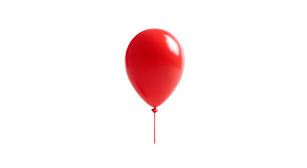 A vibrant, glossy red balloon floats against a stark black background (1)