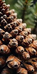 close up of pine cones.