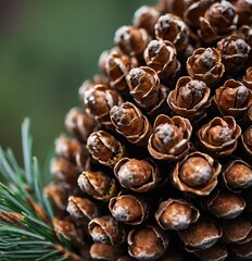 close up of pine cones.