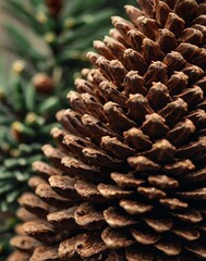 close up of a pine cone.