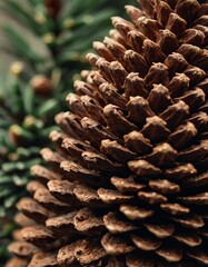 close up of a pine cone.