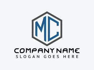 MC logo Design Template Vector Graphic Branding Element