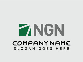 NGN letter logo design in style,variation letter logo set
