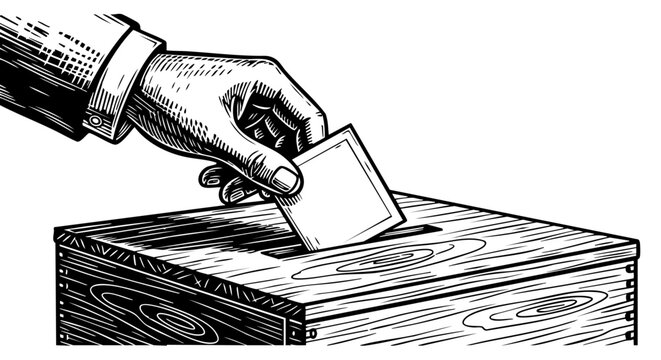 15th Amendment Voting Rights Historical Woodcut Illustration