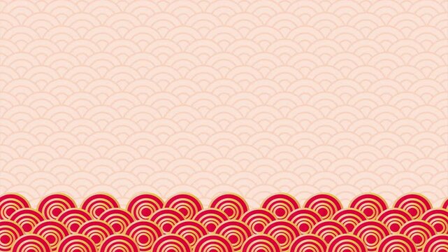 Red border lunar new year classic decoration