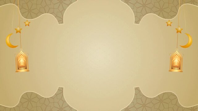 Gold Islamic border decoration