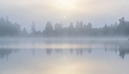 morning mist over the river