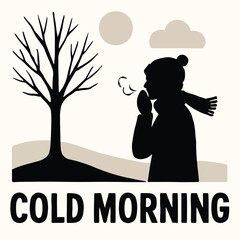 Cold morning silhouette