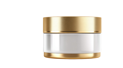 Luxury face cream jar skincare beauty product mockup elegant glass container studio lighting isolated on white background