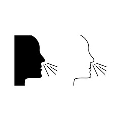 Breathing inhale human medical icon sign design vector