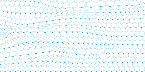 Modern health care or medical background design. Health care innovation concept. Horizontal header web banner. Abstract geometric background with hexagon shapes for medicine